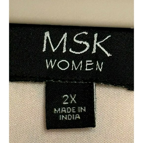 NWT MSK Woman Ladies Fit & Flare Flowy Spring Holiday Pastel Floral Dress SZ 2X - Picture 6 of 7